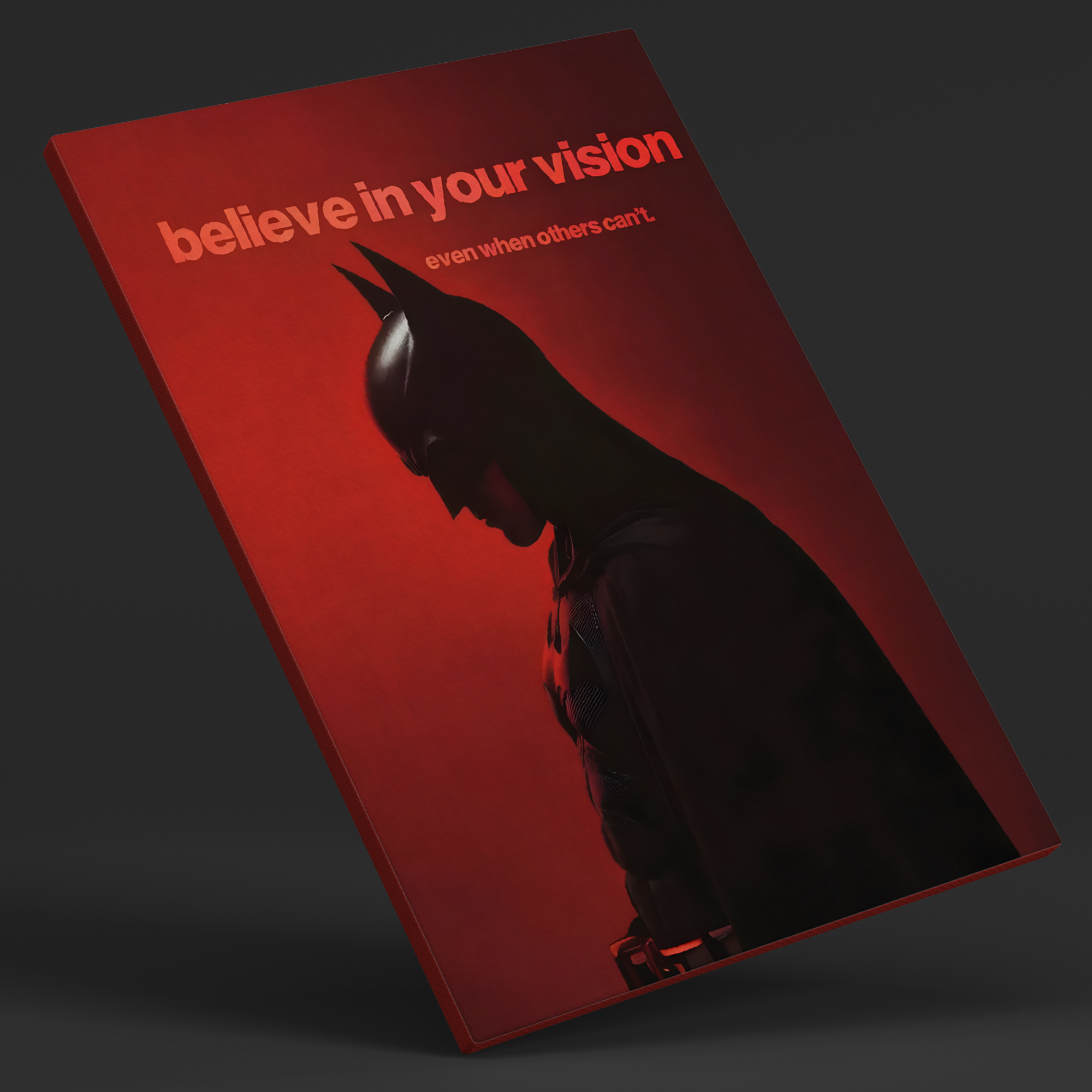 Believe In Your Vision Canvas Wall Art | Motivational Superhero Premium Canvas Print