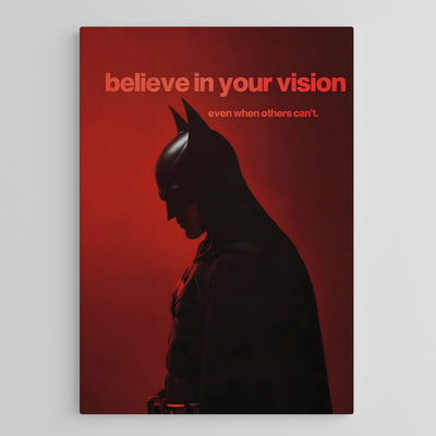 Believe In Your Vision Canvas Wall Art | Motivational Superhero Premium Canvas Print