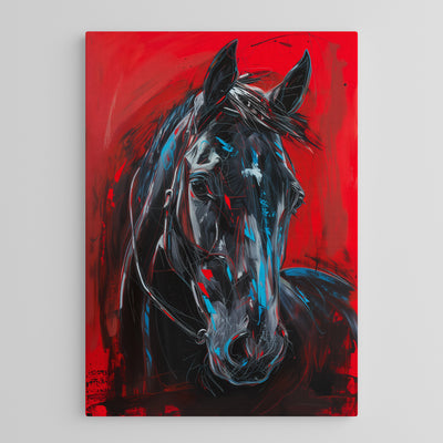 Midnight Stallion Canvas Wall Art | Premium Modern Horse Canvas Print