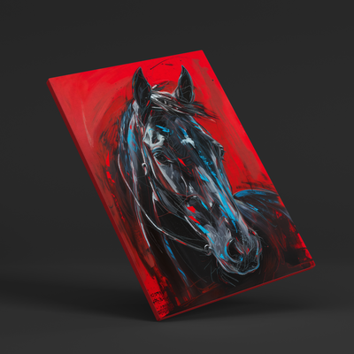 Midnight Stallion Canvas Wall Art | Premium Modern Horse Canvas Print