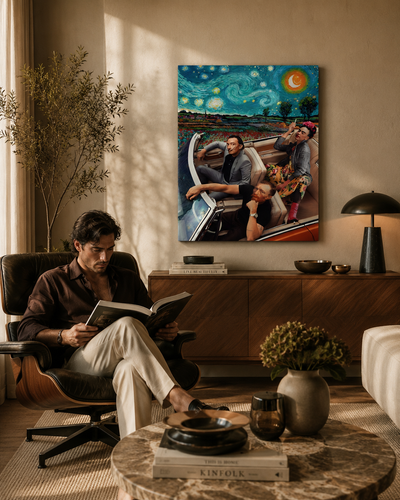 Masterpieces on the Road – Surreal Artist Journey Canvas Wall Art
